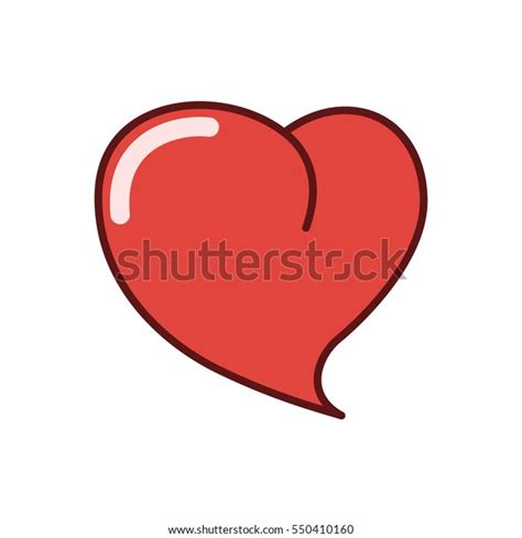 Human Heart Icon Sticker Vector Illustration Vector De Stock Libre De