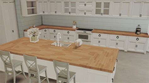 Farmhouse Kitchen Wip Sims Sims Kitchen Sims House Sims