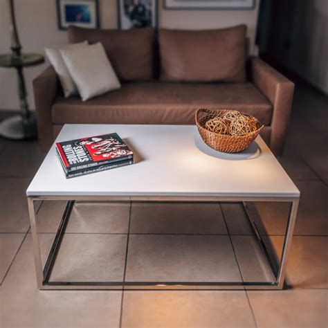 Mesa Ratona Rectangular Con Tapa De M Rmol Carrara Y Base De Hierro