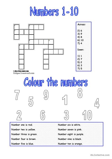 Numbers Warmer Filler Cooler English Esl Worksheets Pdf Doc