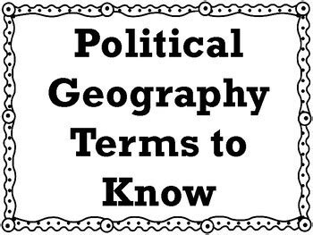 AP Human Geography Word Wall Unit 4 Political Patterns Processes