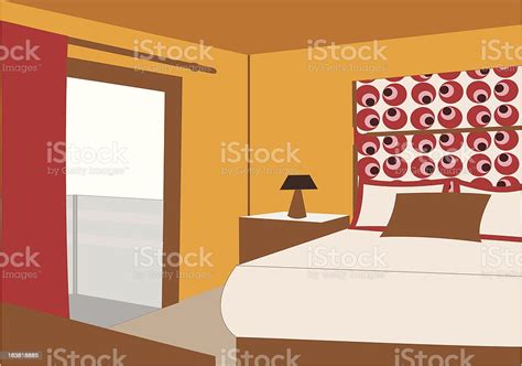 Bedchamber Decoration Stock Illustration Download Image Now Balcony Bed Furniture