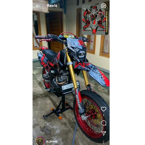 Jual Decal Crf 150 L Full Body Stiker Sticker Dekal Crf 150 L Hitam