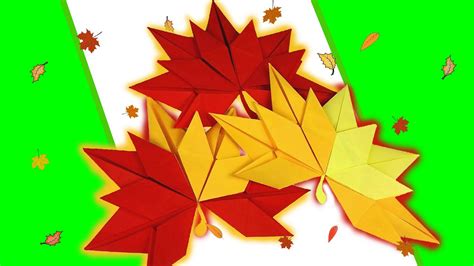 Origami Herbstbl Tter Selber Basteln Origami F R Kinder Youtube