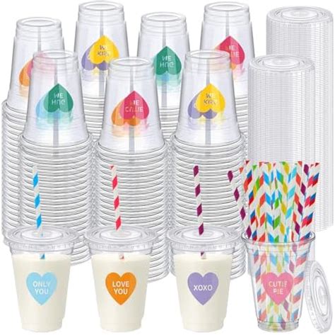 Amazon Silifine Sets Oz Valentine S Day Plastic Cups With