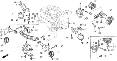 Engine Mount 1995 Acura Legend 2 Door Ls Ka 4at