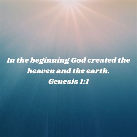 In The Beginning God Genesis King James Version Kjv Heaven Bible