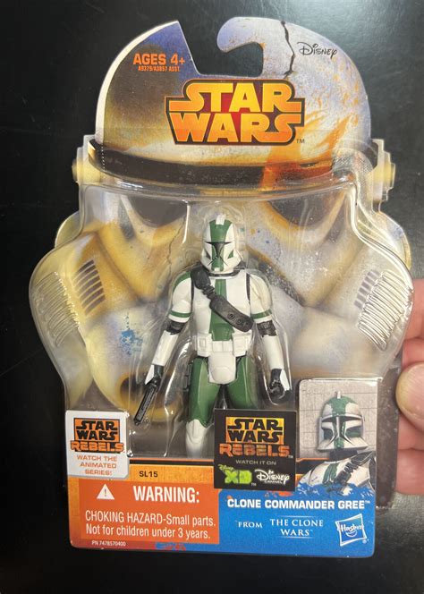 Rare Star Wars Clone Commander Gree Action Figure Sl Rebels