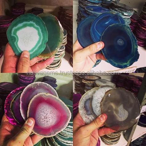 Agate Slice Drink Coaster Buy Agate Coaster Natural Slice Drink