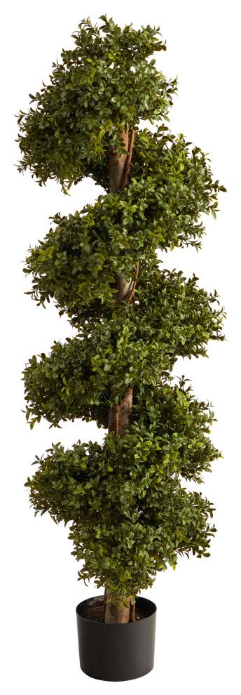 Boxwood Spiral Topiary Artificial Tree Modern Artificial Plants