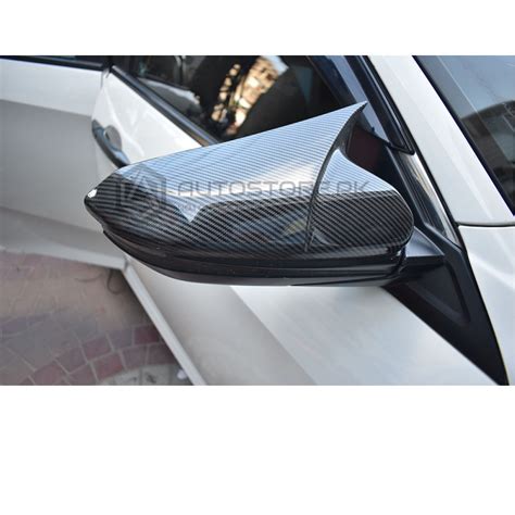 Honda Civic Carbon Fiber Side Mirror Cover Batman Style