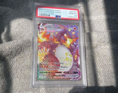 Mavin Psa Gem Mint Charizard Vmax Sv Shining Fates Full Art