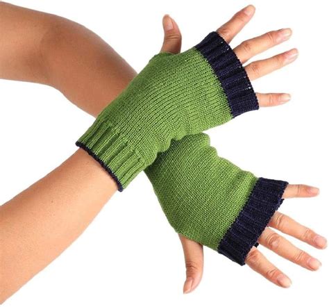 Mens Arm Hand Knitted Fingerless Glove Simple Gloves Glamorous