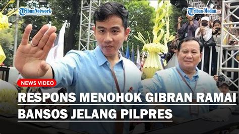 Jawaban Menohok Gibran Ada Bansos Jelang Pemilu Cawapres Prabowo