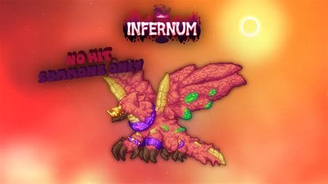 Terraria Calamity Infernum Mod Nohit Summons Only Yharon Youtube