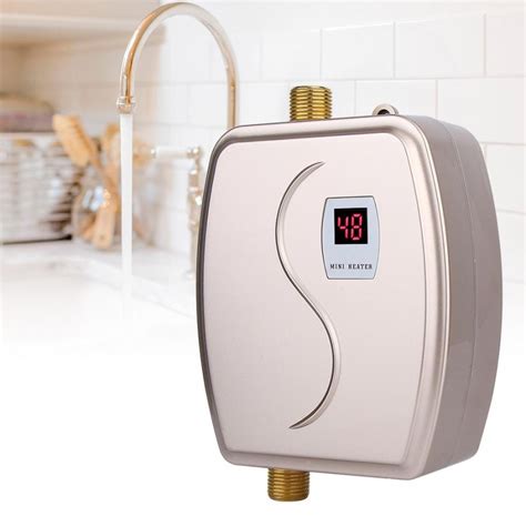 W Mini Electric Tankless Instant Hot Water Heater Bathroom Kitchen