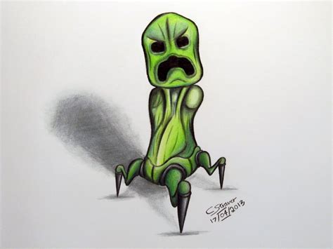 Minecraft Creeper Drawing at GetDrawings | Free download