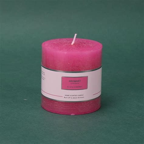 Pillar Candle Hot Pink 7x7cm Black Cherry Neobeeqld