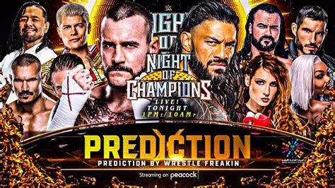 WWE Night Of Champions 2024 Dream Match Card Prediction HD Wrestle