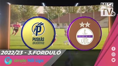 Puskás Akadémia FC Újpest FC 5 0 Simple Női Liga 03 forduló