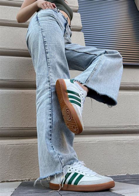 Кроссовки Adidas Samba белые, кроссовки адидас самба кожаные осенние ...