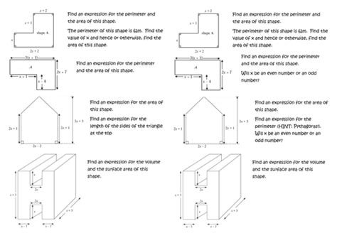 Compound Shapes and Algebra | Teaching Resources