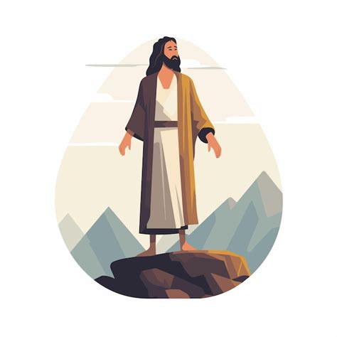 Premium Photo | Jesus in the wilderness On white background watercolor ...