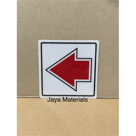 Jual Tempelan Dinding Sign Board Tanda Panah Atas Kanan Kiri Bawah