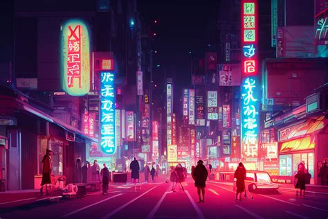 Cyberpunk City - Red Neon Lights by PriyanjaliPathak on DeviantArt