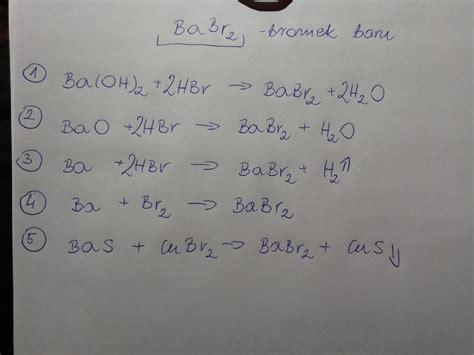 Zapisz R Wnania Reakcji Otrzymywania Soli Bromek Baru Brainly Pl