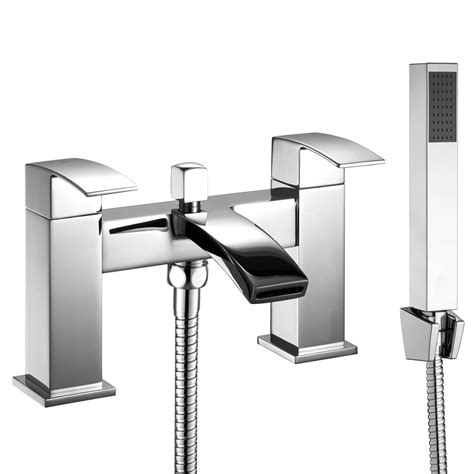 Niagara Pimlico Chrome Modern Deck Mounted Bath Shower Mixer Tap 9045