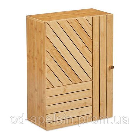 Купить Бамбуковый настенный шкаф для ванной комнаты, цена 3149 ₴ — Prom ...