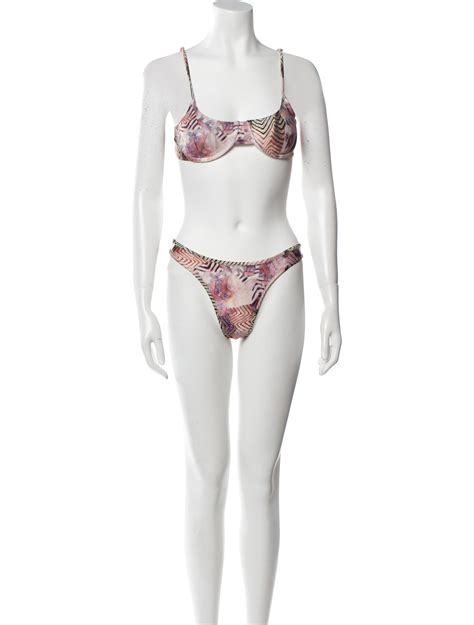 Zimmermann Printed Bikini Pink Swimwear Clothing Wzi The