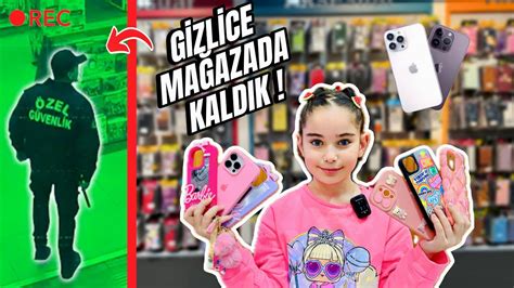 TELEFON KILIFI MAĞAZASINDA GECE GİZLİCE KALDIK HER YERİ KURCALADIK