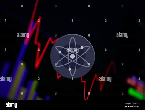 Cosmos ATOM Cryptocurrency. coin growth chart on the exchange, chart Stock Photo - Alamy