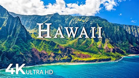 FLYING OVER HAWAII 4K UHD Soothing Music Along With Beautiful