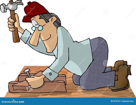 Carpenter Using A Hammer Stock Images Image 47274