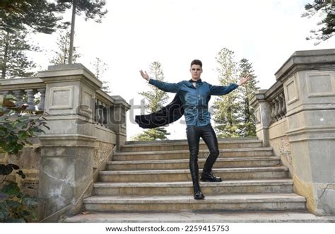 Portrait Handsome Brunette Male Model Wearing Stock Photo 2259415753 Shutterstock