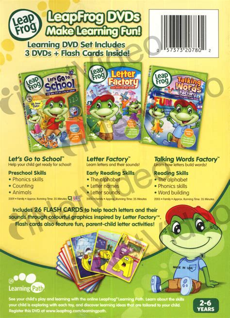 Leap Frog Learning Dvd Setlet S Go To Schoolletter Factorytalking