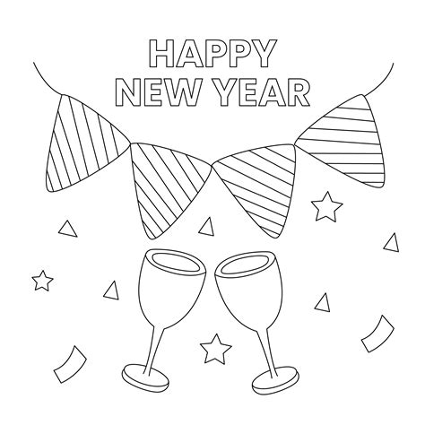 Free Happy New Year's Eve Drawing - Download in Illustrator, PSD, EPS