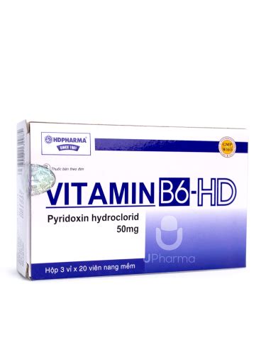 Thuốc Vitamin B6 Hd Cap 50mg điều Trị Thiếu Hụt Vitamin B6 Hộp 3 Vỉ X