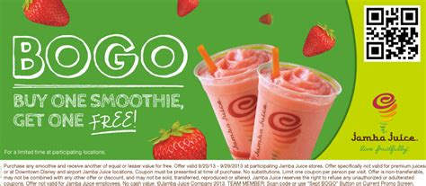 Jamba Juice Coupon Bogo Smoothies Living Rich With Coupons®