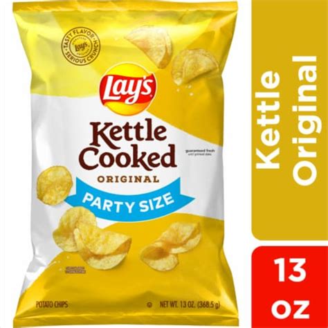 Lay S Kettle Cooked Original Kettle Potato Chips Party Size Oz