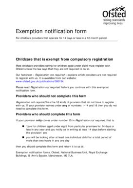 Fillable Online Plymouth Gov Exemption Notification Form Plymouth Gov