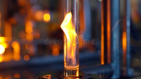 A Test Tube Is Being Heated Over A Bunsen Burner To Determine The