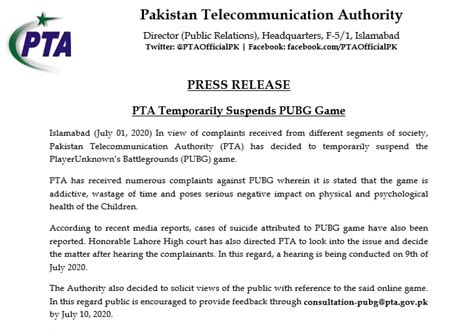 Pta Temporarily Bans Pubg In Pakistan Incpak