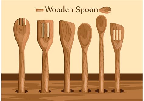 Wooden Spoon Vectors 85079 Vector Art at Vecteezy