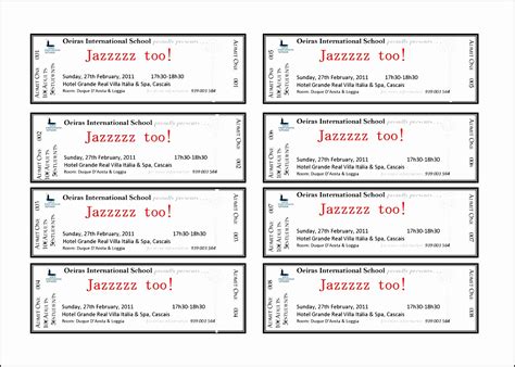 Microsoft Word Templates For Raffle Tickets Wavehaus