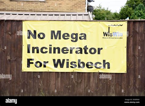 No Mega Incinerator for Wisbech Sign Stock Photo - Alamy