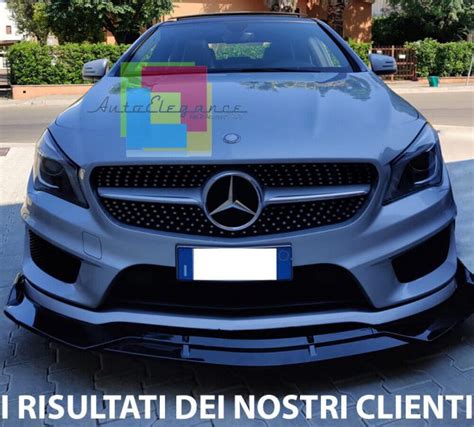 Mercedes Cla W Splitter Paraurti Anteriore Spoiler Nero Amg